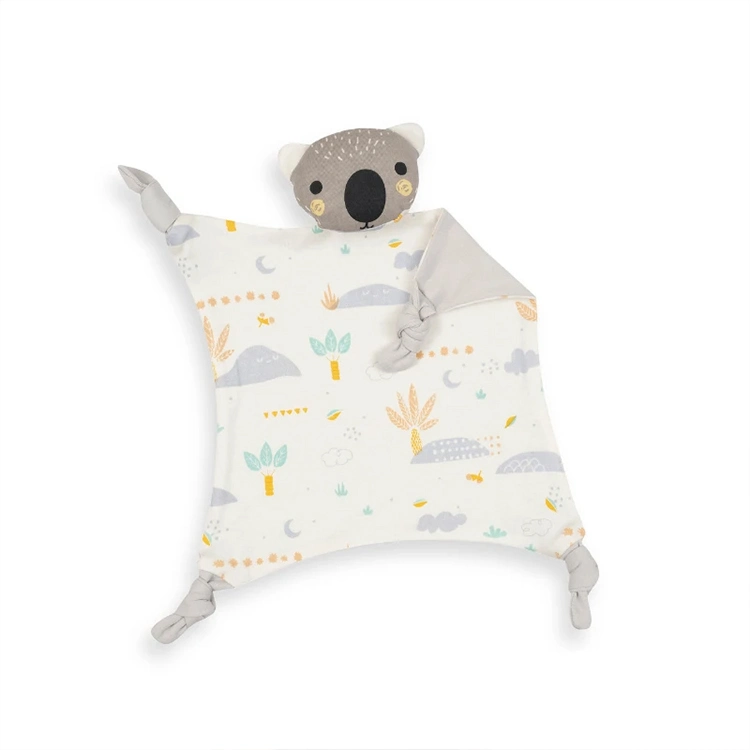 Jambear Organic Cotton Baby Comforter Stuffed Animal Plush Baby Comfort Plush Toys Organic Cotton Baby Comforter Blankets