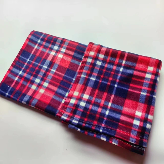 Soft Polar Fleece Blanket Throw Flannel Pet Picnic Rug Polyester Plaid Print